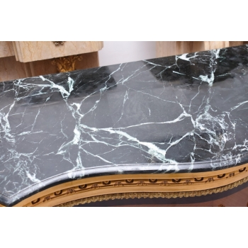 Barokowa Komoda W stylu Ludwika XV - Blat Marmur - Intarsjowana