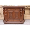 Drewniana Komoda - Rzeźbiona, w Stylu Henryka II + Blat Marmur