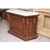 Drewniana Komoda - Rzeźbiona, w Stylu Henryka II + Blat Marmur