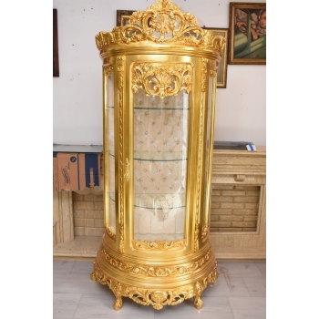 Ekskluzywna Witryna Barokowa – Przeszklona, Rzeźbiona, Styl Pałacowy