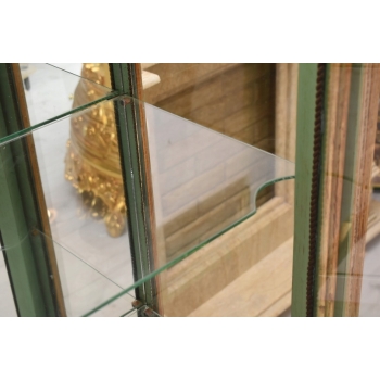 Ekskluzywna Witryna W Stylu Ludwika XV - Zielona + Złote Okucia - Unikat