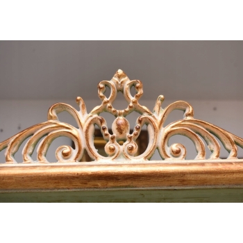 Ekskluzywna Witryna W Stylu Ludwika XV - Zielona + Złote Okucia - Unikat