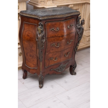 Komoda w Stylu Ludwika XV z Marmurowym Blatem + Okucia - Unikat!