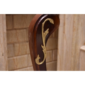 Konsola W Stylu Ludowika XV - Marmurowy Blat - Intarsjowana