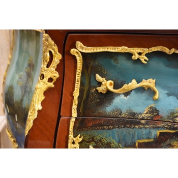 Komoda w stylu Ludwika XV + Blat Marmur – Intarsja - Obraz Arystokracji