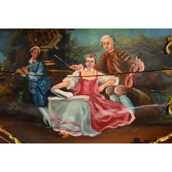 Komoda w stylu Ludwika XV + Blat Marmur – Intarsja - Obraz Arystokracji