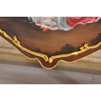 Komoda w stylu Ludwika XV + Blat Marmur – Intarsja - Obraz Arystokracji