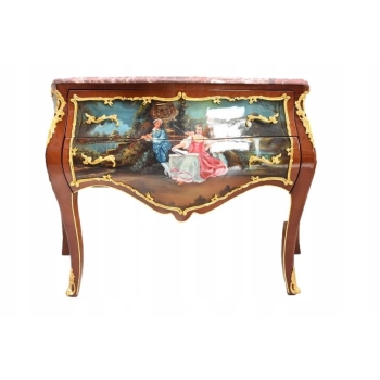 Komoda w stylu Ludwika XV + Blat Marmur – Intarsja - Obraz Arystokracji