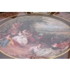 Okrągły stolik w stylu Ludwika XV - malowaną Scena figuralna - Intarsjowany