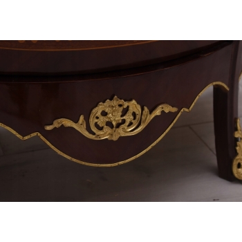 Brzuchata Komoda W Stylu Ludwika XV - Intarsja + Okucie