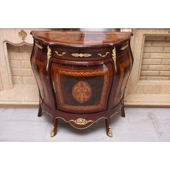 Brzuchata Komoda W Stylu Ludwika XV - Intarsja + Okucie