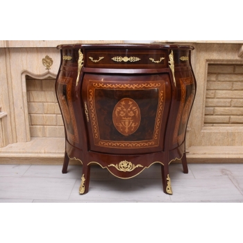 Brzuchata Komoda W Stylu Ludwika XV - Intarsja + Okucie