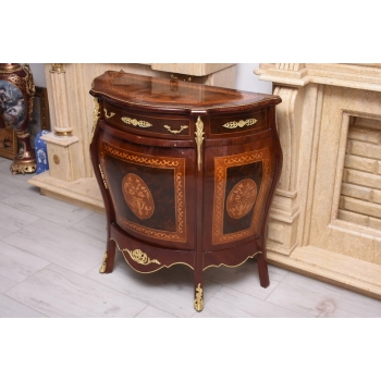 Brzuchata Komoda W Stylu Ludwika XV - Intarsja + Okucie