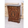 Drewniana Barokowa Komoda - Intarsjowana, Okucia z Brązu + Blat Marmur