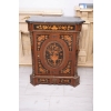 Drewniana Barokowa Komoda - Intarsjowana, Okucia z Brązu + Blat Marmur