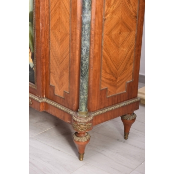 Pałacowa Drewniana Komoda z Malunkami - Szafa, Komoda + Marmur Blat