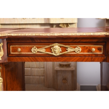 Pałacowe Biurko Gabinetowe – Drewno, Złocone Brązy, - Barok