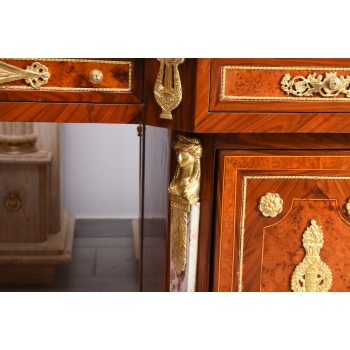 Pałacowe Biurko Gabinetowe – Drewno, Złocone Brązy, - Barok