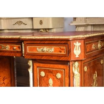 Pałacowe Biurko Gabinetowe – Drewno, Złocone Brązy, - Barok