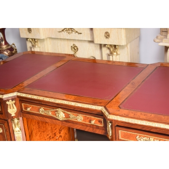 Pałacowe Biurko Gabinetowe – Drewno, Złocone Brązy, - Barok