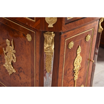 Pałacowe Biurko Gabinetowe – Drewno, Złocone Brązy, - Barok