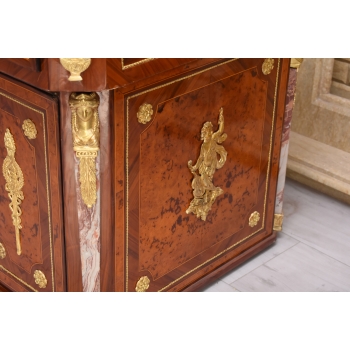 Pałacowe Biurko Gabinetowe – Drewno, Złocone Brązy, - Barok