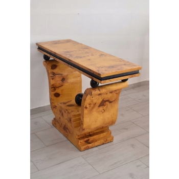 Stolik Drewniany Konsola Stół Art Deco Gięte Drewno Do SALONU Vintage