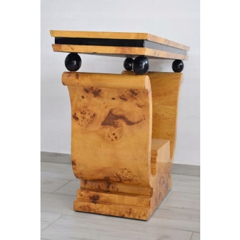 Stolik Drewniany Konsola Stół Art Deco Gięte Drewno Do SALONU Vintage