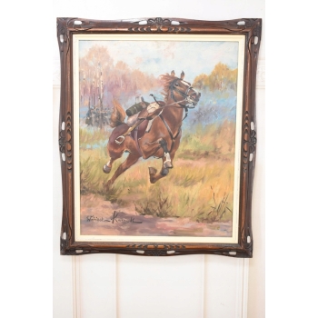 Obraz Olejny Spłoszony Koń BITWA Wojciech Kossak Polski Na Ścianę