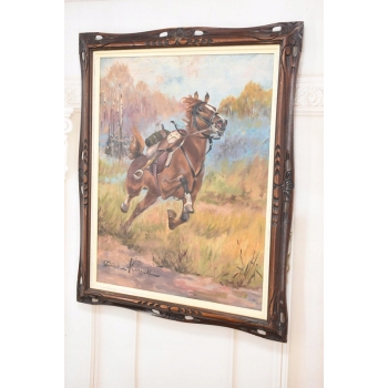 Obraz Olejny Spłoszony Koń BITWA Wojciech Kossak Polski Na Ścianę