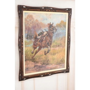 Obraz Olejny Spłoszony Koń BITWA Wojciech Kossak Polski Na Ścianę