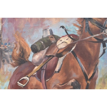 Obraz Olejny Spłoszony Koń BITWA Wojciech Kossak Polski Na Ścianę