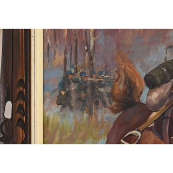 Obraz Olejny Spłoszony Koń BITWA Wojciech Kossak Polski Na Ścianę