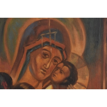 Obraz Olejny Modlitwa Maryja JEZUS Biblia Styka Do Kościoła Na Ścianę