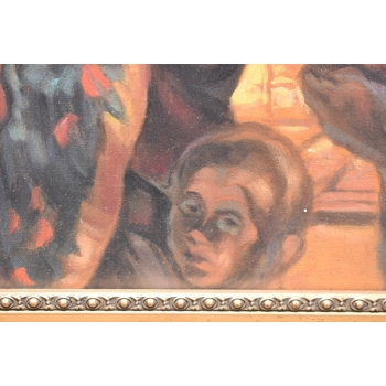 Obraz Olejny Modlitwa Maryja JEZUS Biblia Styka Do Kościoła Na Ścianę