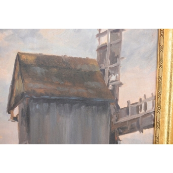 Obraz Olejny Wojciech Kossak Patrol Ułanów Przy Młynie Zwiad Konny