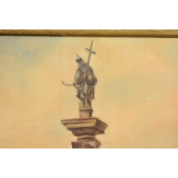 Obraz Olejny Plac Zamkowy Warszawa Kolumna Zygmunta W. Chmieliński