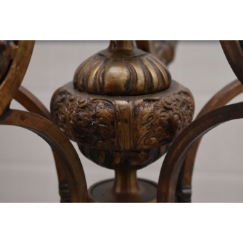 Żyrandol ANTYCZNY z Brązu Królewska Lampa Sufitowa Styl Barokowy