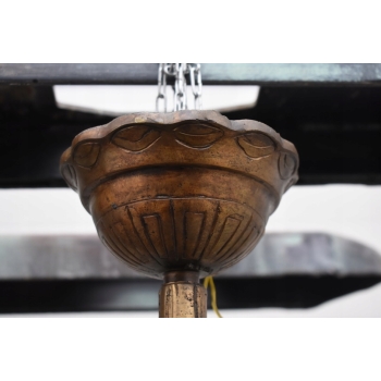 Żyrandol ANTYCZNY z Brązu Królewska Lampa Sufitowa Styl Barokowy