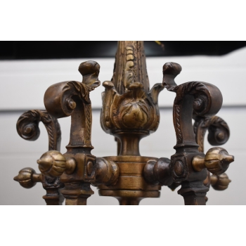 Żyrandol ANTYCZNY z Brązu Królewska Lampa Sufitowa Styl Barokowy