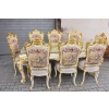 Włoski Komplet Mebli Jadalnia - Stół + 6 Krzeseł - Pałacowy Królewski