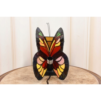 Witrażowa Lampa Motyl - Tiffany Style - Witraż Kolorowa - Lampka