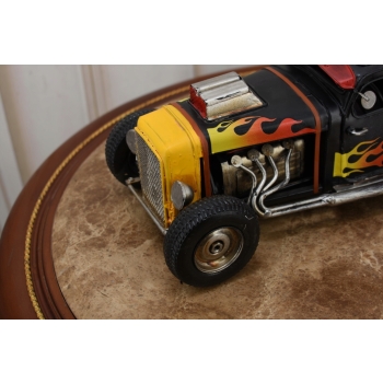 Metalowy Model Samochód z Płomieniami - Hot Rod - Prezent