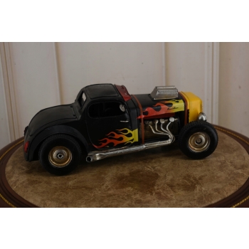 Metalowy Model Samochód z Płomieniami - Hot Rod - Prezent