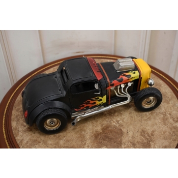 Metalowy Model Samochód z Płomieniami - Hot Rod - Prezent