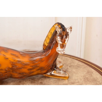 Szkło Murano Style - Leżący Kolorowy Koń - Konik - Figura ze Szkła Prezent