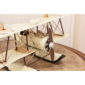 Zabytkowy Metalowy Model Wodnosamolot - Samolot Wodny Biały - Prezent