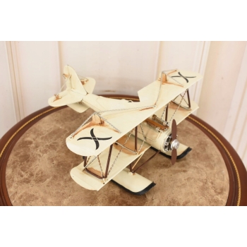 Zabytkowy Metalowy Model Wodnosamolot - Samolot Wodny Biały - Prezent