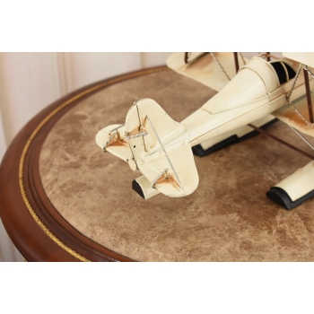 Zabytkowy Metalowy Model Wodnosamolot - Samolot Wodny Biały - Prezent