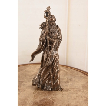 Czarodziej Merlin z Kryształowa Kulą - Mitologia - Figura Rzeźba Dekoracja